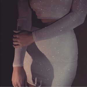 MESHKI sparkly two piece